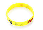 Quality 202*12*2MM ADULTS SIZE LOGO DEBOSSED AND PRINTED YELLOW CANCER BRACELETS for sale