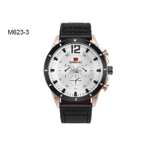 BARIHO Fashion Design Men's Quartz Watch Gold Alloy Date Display 6 Pointers M623