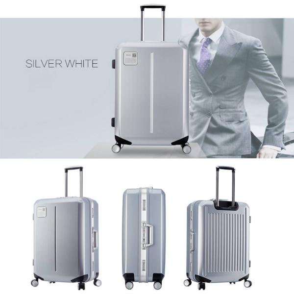 Zipper Closure Luxury 20-inch Aluminum Business Suitcase with Spinner Caster Scratch-resistant Lightweight PC Modern Style Carry-on Luggage