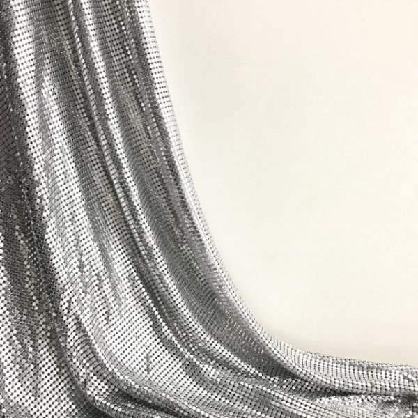 Aluminium Metallic Sequin Fabric Curtain Panels 4mm 8mm Customized