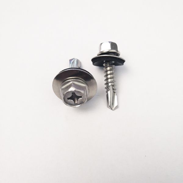 Buy Stainless Steel 410 Phillips Recess Hex Washer Head Self Drilling Screws Construction at wholesale prices