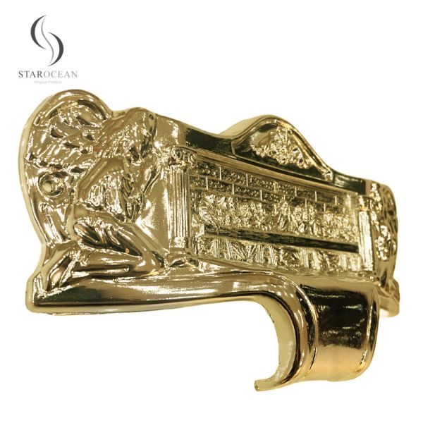 Customized Light Gold Plastic Oversized Coffin Handle For Funeral Ornamentation 19# LG