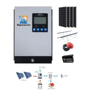 2KW Hybrid Grid Solar System CCC On Grid Off Grid Hybrid Solar System