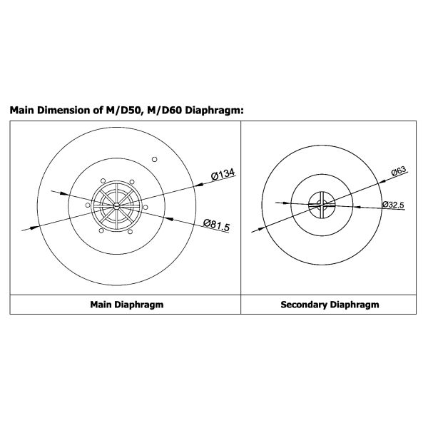 Autel M/D50 MD60 2-inch Pulse Valve Diaphragm Repair Kit AE1450B Sealing Ring TPEE