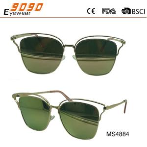unisex sunglasses metal frame, new fashionable designer style, lens UV400