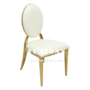 Hotel Reception T-Gold Stainless Steel Metal Chair