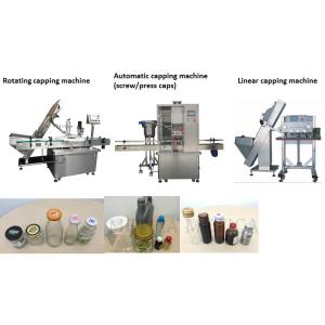 Linear Automatic Plastic Bottle Capping Machine Spindle Cappers 1800BPH-9000BPH