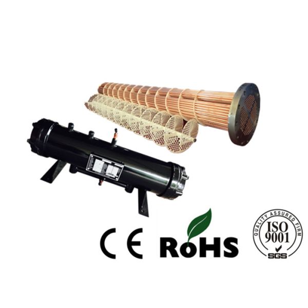 ABS Sprial Baffle Plate Marine Condensing Unit Water Cooling Condenser High