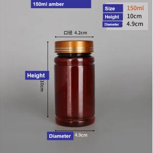 Transparent Empty Medication Bottles Round Plastic Bottles For Tablets