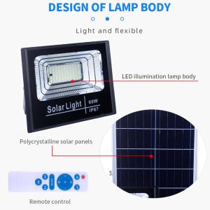 Remote Control 60W Solar Powered House Lights 12000mAh Plastic Housing