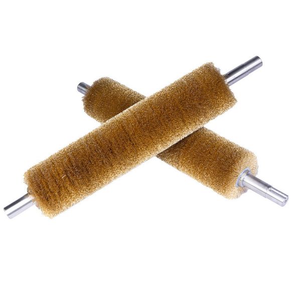 Brass Wire / Steel Wire / Silicon Carbide Industrial Rotary Roller Brush For Polishing