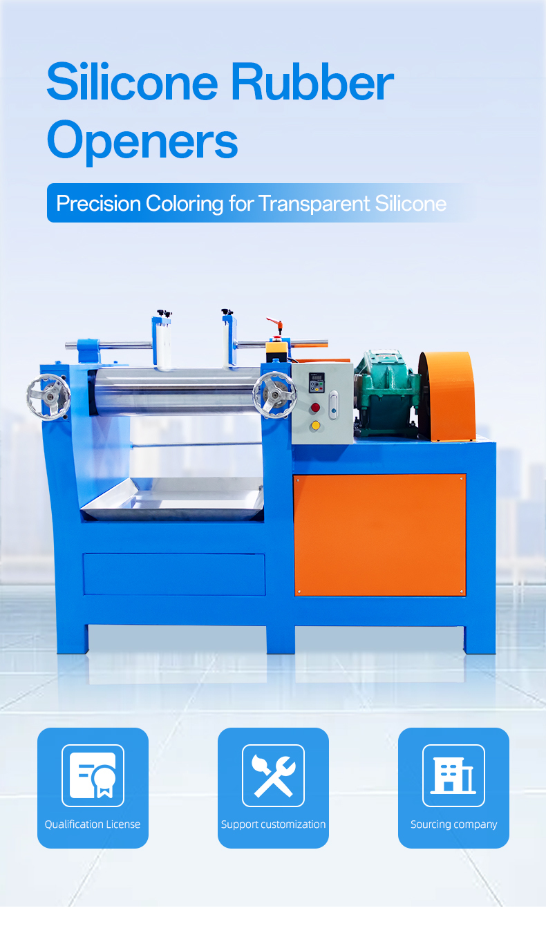 Automatic 7 Inch Silicone Rubber Milling Refining Machine for Solid Raw Material