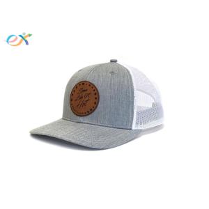 Oem Custom Baseball Premium Polyester Leather Embroidered Logo Trucker Cap