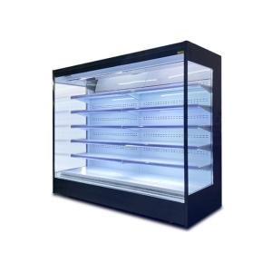 Supermarket Wall Mounted Refrigerator Multideck Open Display Chiller With Night