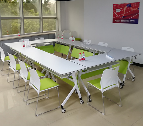 EBUNGE Modern Foldable School Table Standing Office Furniture Conference Room
