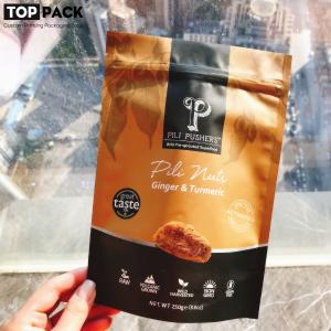 Custom Printing Resealable Doypack Food Packaging Pouches For Nuts