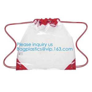 Promotional Transparent PVC Clear Drawstring Backpack Bags,Promotional Hot