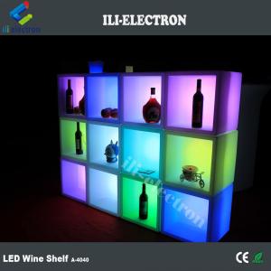 Rechargeable Waterproof Plastic LED Square Ice Bucket for Pub