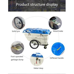 Eco-Friendly 400L Trash Bin Waste Container with Four Wheel