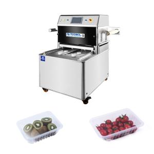 Nitrogen Filling MAP Packaging Machine , Vegetable Fruit Vacuum Sealer