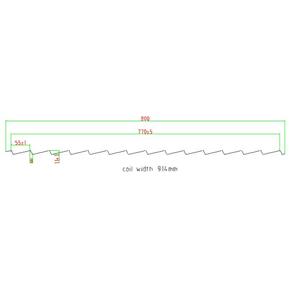 Coil Width 914mm Roofing Wall Panel Roll Forming Machine With Chain Drive