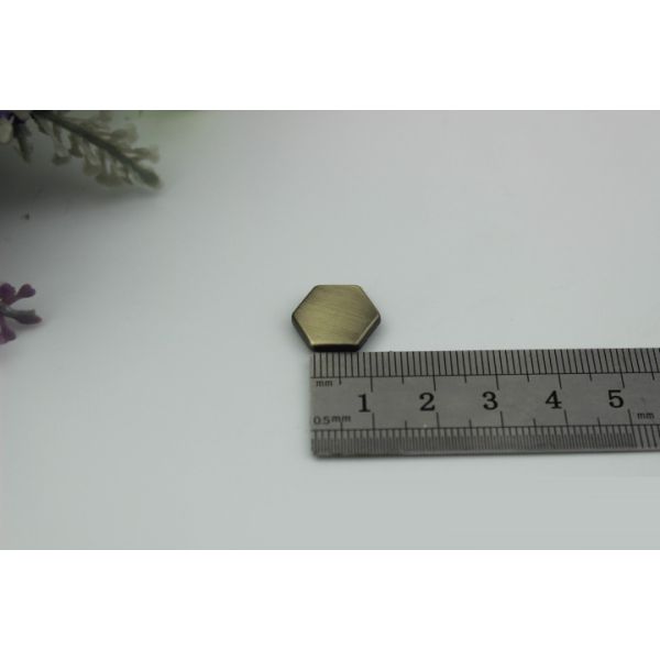 Super cheaper factory price bag fitting small flat six-sided nickel color metal buckles and rivets