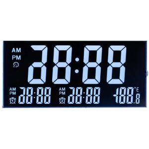 VDD 4.5V Black Background VA LCD Display Alarm Clock LCD Display OEM