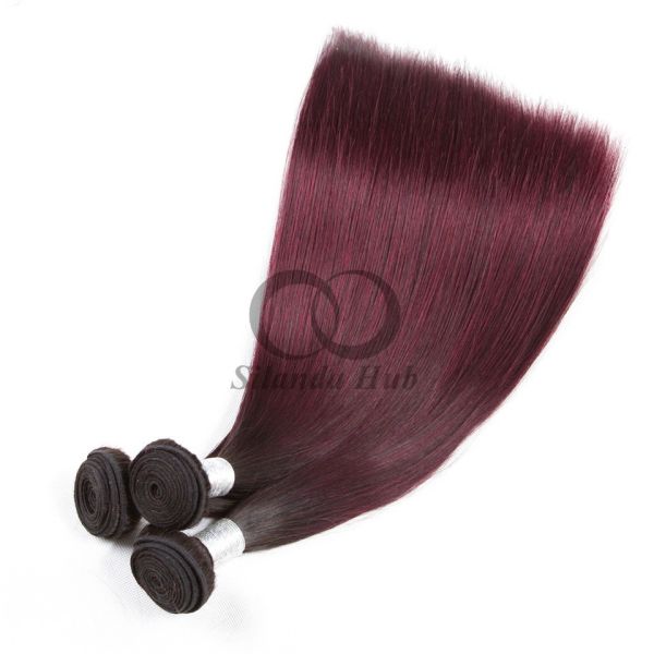 #T1B/99J Straight Remy Human Hair Bundles Sew In Weave Bundles Brazilian Bundle Deals