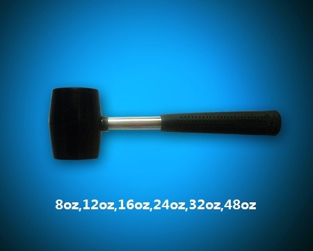 Buy black rubber hammer with steel handle at wholesale prices