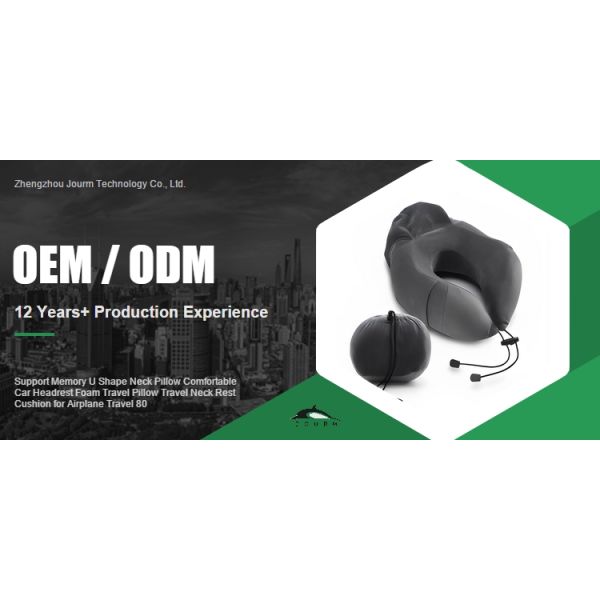 80 Thread Count Memory Foam U-Shape Neck Pillow for Supportive and Comfortable Travel