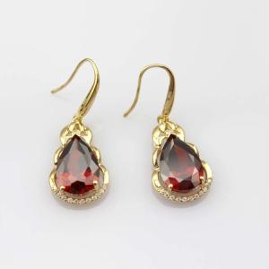 925 Silver Pear Shaped Yellow Citrine Cubic Zirconia Dangle Drop Earrings