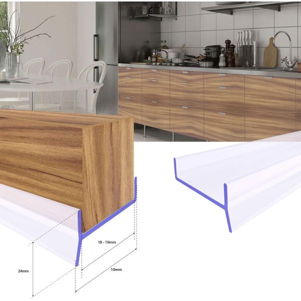 PVC Seal Strip for Plinth Transition Bar in Bathroom Kitchen Hardness 30-90 Shore A