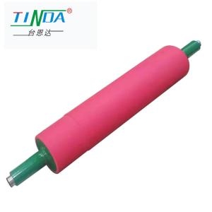 China Customised Cylindrical Hard PU Silicone Rubber Rollers For Lamination on sale