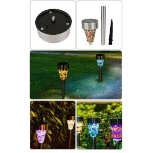 IP44 Solar Powered Mosaic Glass Garden Lights 2W 5000K