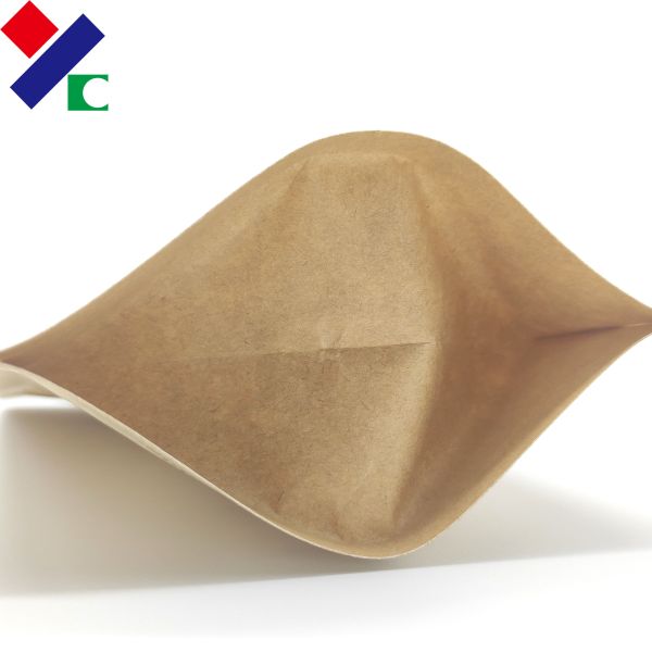 Buy 2lb Kraft Paper Pouch Doypack With Zipper Flexible Packaging Stand Up Barrier at wholesale prices