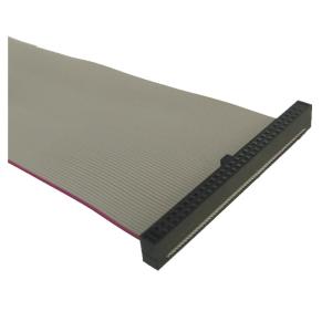 Quality 1.27mm IDC 60P Latch Header Without SR PBT Black Assemble Cable L=150mm for sale