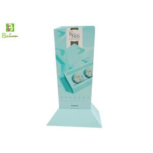 Quality Custom Chocolate Cardboard POS Display Floor Stands Light Assemble for sale