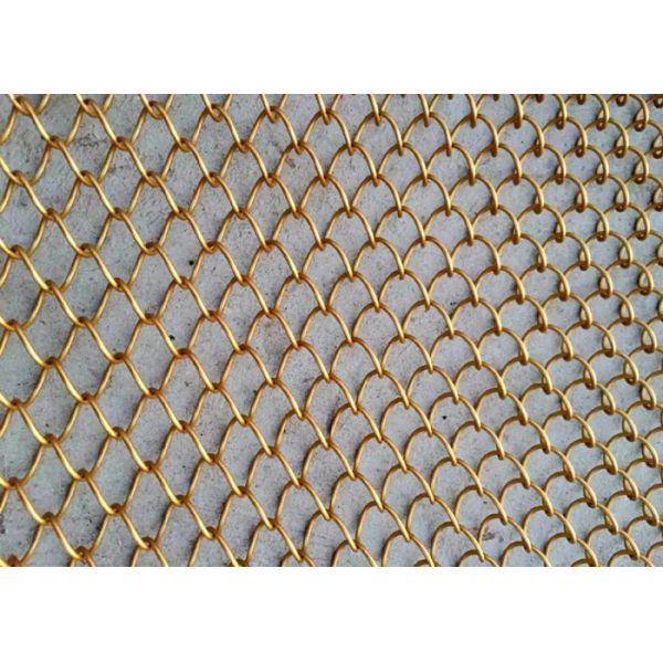 Buy High Strength 1.5mm Wire Mesh Drapery , Metal Coil Curtain For Partitions at wholesale prices