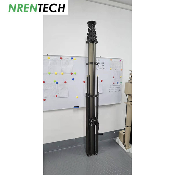 Buy 15m Aluminum Mobile Crank Up Telescoping Mast 10kg payloads at wholesale prices