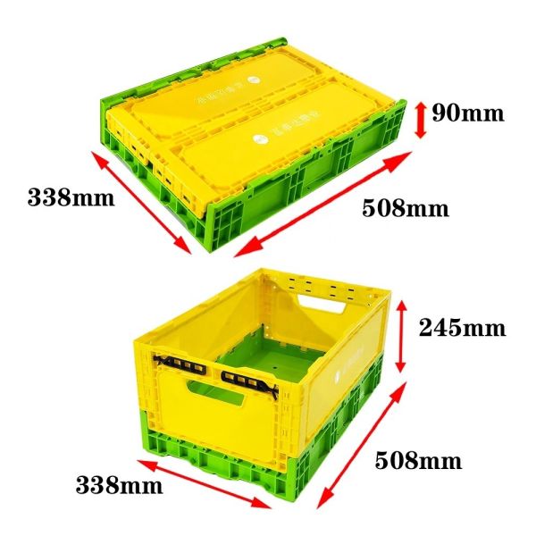 Buy Plastic Stackable Vegetable Crates Heavy Duty Collapsible Plastic Crate PP at wholesale prices