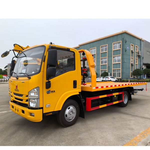 New Brand 4x2 ISUZU Tow Truck Wrecker Truck 5.3M Flat Bed Truck