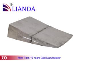 Quality Super Soft Folding Memory Foam Pillow Bed Wedge Gray , Lumar Support Cushion for sale