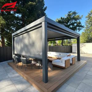 Smart Remote Controlled Aluminum Garden Pergola Waterproof Windproof Gazebo