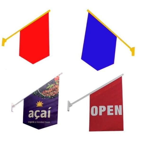 Indoor Small Wall Flag Pole / Decorative House Mounted Flag Pole Kits