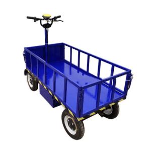 Logistic Warehouse Electric Flatbed Trolley Flat Bed Loading 800kg