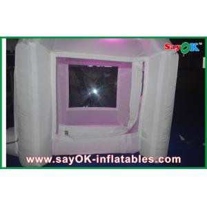 Inflatable Game Party 210D Polyester Cloth Inflatable Money Booth LED White For
