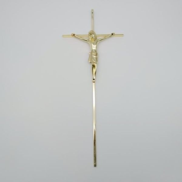 Buy Gold Plating ZD012 Casket Crucifix , Coffin Cross With Christian Pattern at wholesale prices