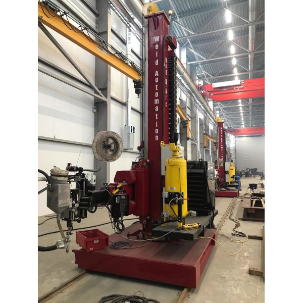 Welding Center Automation Column And Boom Manipulators With Moving Trolley And
