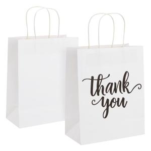 Kraft Paper Thank You Clothing Gift Jewelry Shopping Paper Bag for Business
