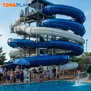 Double Curve Water Slide Plastic Fiberglass Action Park Water Slide